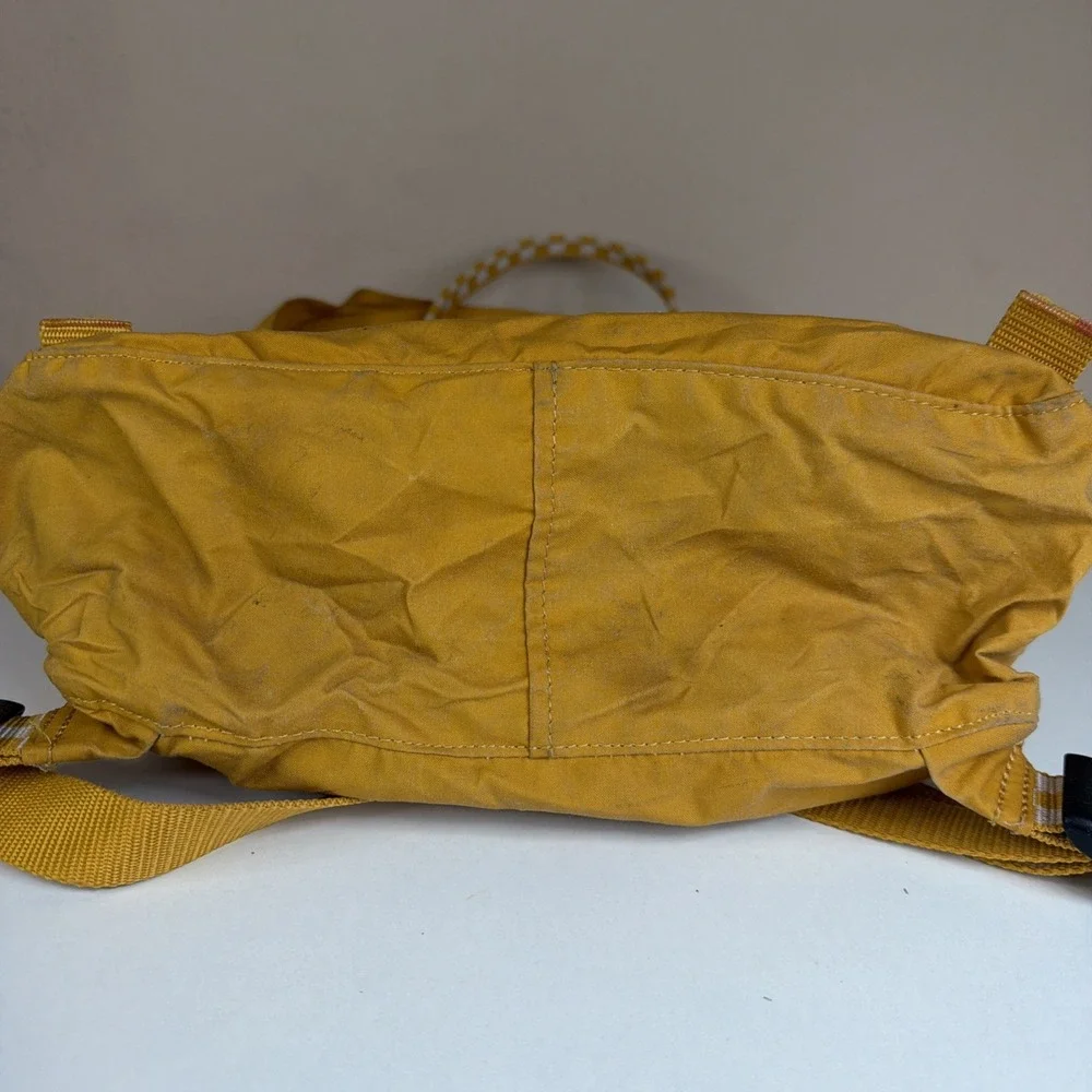 Fjallraven Kanken Checkered Backpack Ochre chess pattern Yellow
